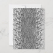 アンティークホワイトレースグレーウッドシルバー結婚ズ 招待状 (裏面)