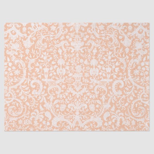 アンティークホワイトレースフランスのプリントパターン 薄葉紙 (正面)