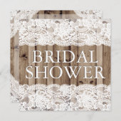 アンティークホワイトレースブライダルシャワー招待 招待状 (正面/裏面)
