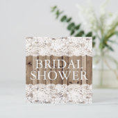 アンティークホワイトレースブライダルシャワー招待 招待状 (スタンド正面)