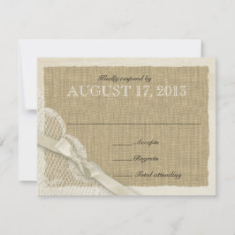 アンティークホワイトレース国対応カード 出欠カード