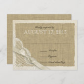 アンティークホワイトレース国対応カード 出欠カード (正面/裏面)