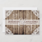 アンティークホワイトレース結婚式招待状 招待状 (正面)