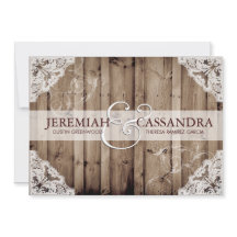 アンティークホワイトレース結婚式招待状