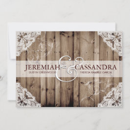 アンティークホワイトレース結婚式招待状 招待状