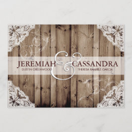 アンティークホワイトレース結婚式招待状 招待状