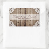 アンティークホワイトレ結婚ースのウォーターボトルシール 長方形シール (バッグ)