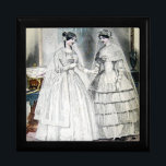 アンティークホワイト結婚ズドレス ギフトボックス<br><div class="desc">これらの美しい花嫁は1850年から結婚のドレスを着ている。</div>