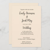 アンティークホワイト結婚式招待状 招待状 (正面/裏面)