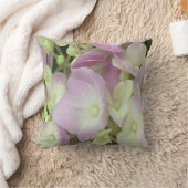 アンティークホワイト&ダスティピンクアジサイ花びら クッション (ブランケット)