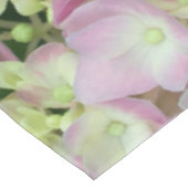 アンティークホワイト&ダスティピンクアジサイ花びら テーブルクロス (アングル)