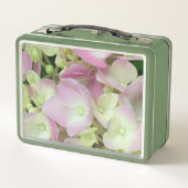 アンティークホワイト&ダスティピンクアジサイ花びら メタルランチボックス (裏面)