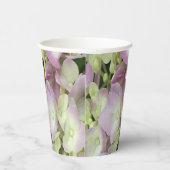 アンティークホワイト&ダスティピンクアジサイ花びら 紙コップ (右)