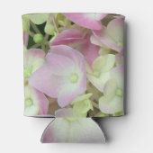 アンティークホワイト&ダスティピンクアジサイ花びら 缶クーラー (裏面)