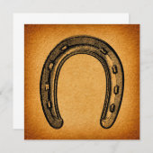 アンティークホースシューヴィンテージウエスタンホースシュー 招待状 (正面/裏面)