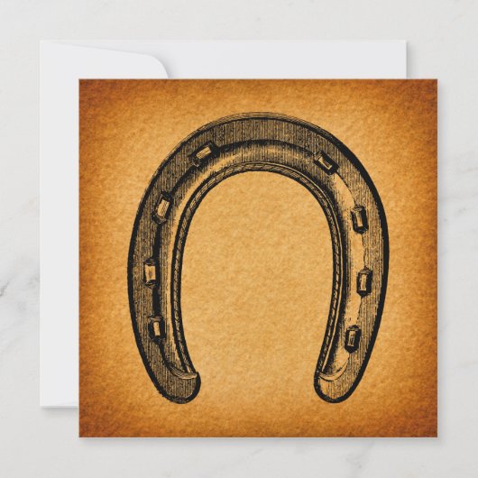 アンティークホースシューヴィンテージウエスタンホースシュー 招待状 (正面)
