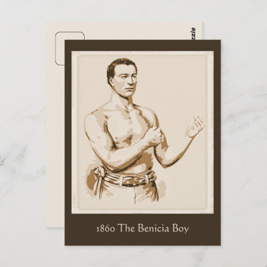 アンティークボクシング1860ザベニシアボーイ ポストカード (正面/裏面)