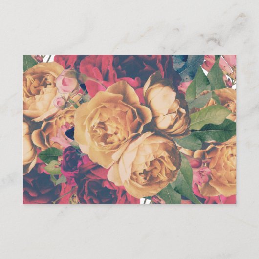 アンティークボタニカルボホウェディング エンクロージャーカード (裏面)