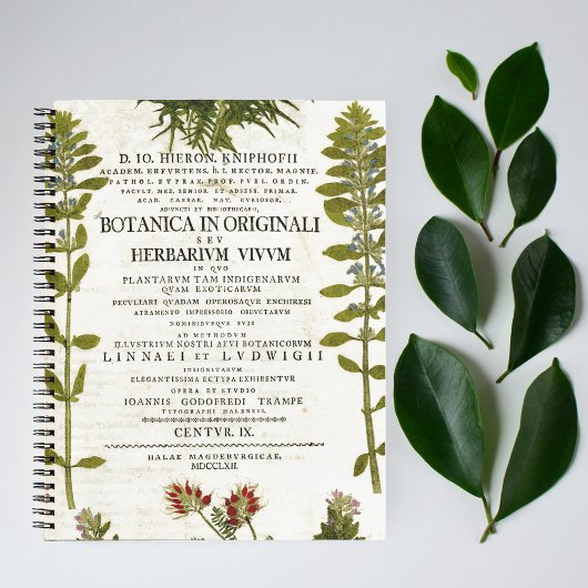 アンティークボタニー蔵書票行頭文字 ノートブック