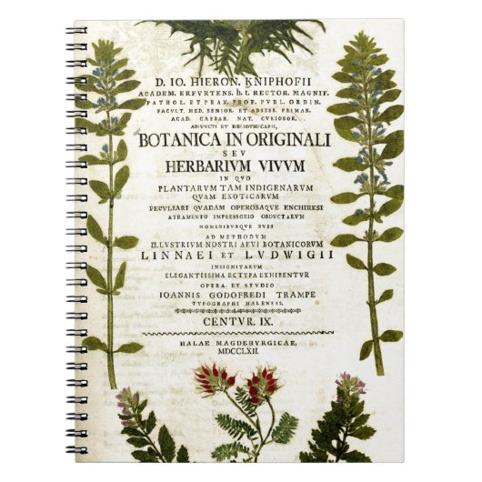 アンティークボタニー蔵書票 ノートブック (正面)