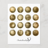 アンティークボタンスクラップブック装飾 (正面)