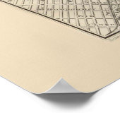 アンティークボルチモアメリーランド1866の地図 ポスター (角)