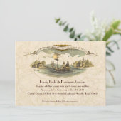 アンティークボート愛好家の結婚式招待状 招待状 (スタンド正面)