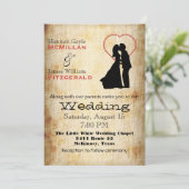 アンティークポスタールックカスタム結婚式招待状 招待状 (スタンド正面)