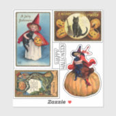 アンティークポストカードヴィンテージハロウィーン シール (シート)