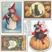 アンティークポストカードヴィンテージハロウィーン シール (正面)