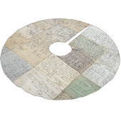 アンティークポストカーフランスのドヴィンテージ背景 ブラッシュドポリエステルツリースカート (アングル)