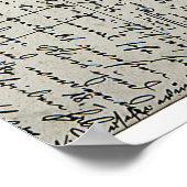 アンティークポストカーフランスのドヴィンテージ背景 ポスター (角)