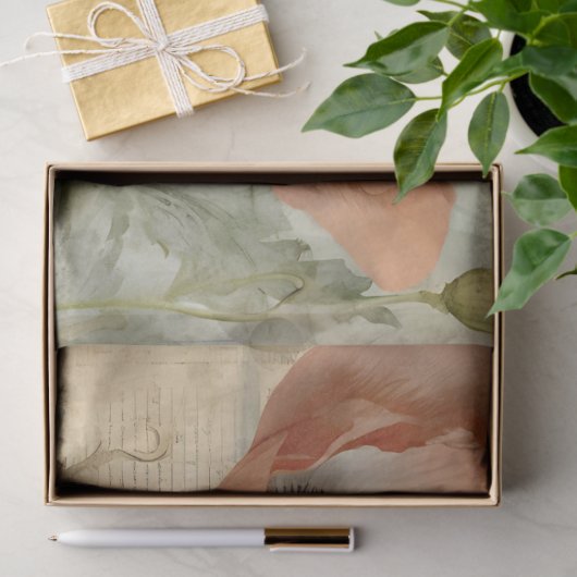 アンティークポピー素朴ズエフエメラデクページ 薄葉紙 (ギフト)