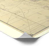 アンティークポートランドの地図 ポスター (角)