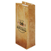 アンティークマイルストーン50誕生日 ワインギフトバッグ (正面アングル)