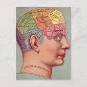 アンティークマインドブレインマップphretechnology head ポストカード (正面)