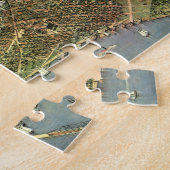 アンティークマップとワシントンDCのパノラマビュー ジグソーパズル (側面)