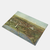 アンティークマップとワシントンDCのパノラマビュー ドアマット (アングル)