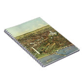 アンティークマップとワシントンDCのパノラマビュー ノートブック (右側)