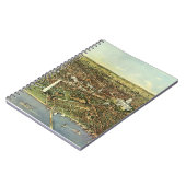 アンティークマップとワシントンDCのパノラマビュー ノートブック (左側)