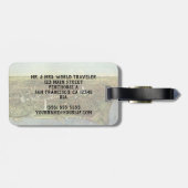 アンティークマップとワシントンDCのパノラマビュー ラゲッジタグ (裏面横)