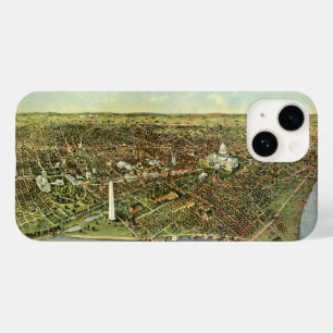 アンティークマップとワシントンDCのパノラマビュー Case-Mate iPhone 14ケース