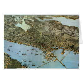 アンティークマップエアリアルビューシティオブシアトルワシントン