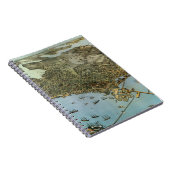 アンティークマップエアリアルビューシティオブシアトルワシントン ノートブック