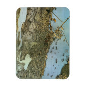 アンティークマップエアリアルビューシティオブシアトルワシントン マグネット (縦)