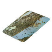 アンティークマップエアリアルビューシティオブシアトルワシントン マグネット (左側)