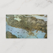 アンティークマップエアリアルビューシティオブシアトルワシントン 名刺 (裏面)