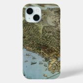 アンティークマップエアリアルビューシティオブシアトルワシントン Case-Mate iPhoneケース (裏面)
