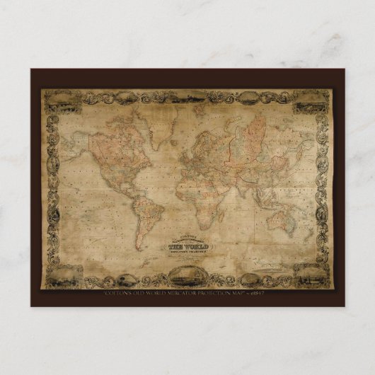 アンティークマップシリーズ ポストカード (正面)