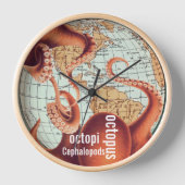 アンティークマップタコの壁時計 壁時計 (正面)